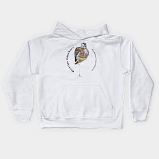 Peruvian thick-knee tropical bird pin Kids Hoodie